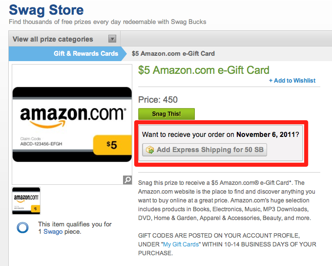 How to add gift card to amazon wish list